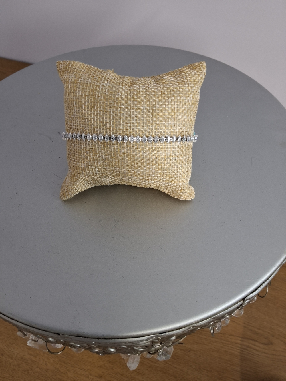 Beautiful 925 Moissanite Diamond Bracelet .20ctw Vvsd Adjustable Size